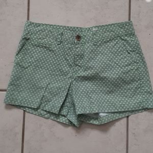 Gap Green Print Chino Shorts